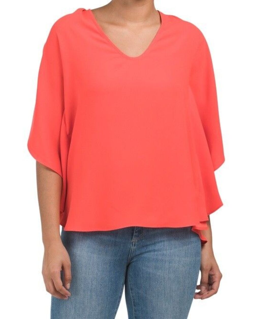 Trina Turk women Poppy Haipo Draped Side Tie Back Crepe Blouse Top sz Small $198 - Picture 2 of 11
